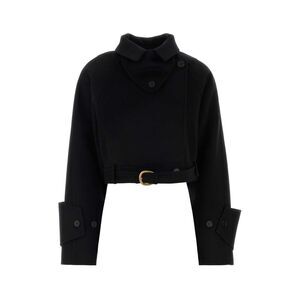 Chloe Women Black Wool Coat